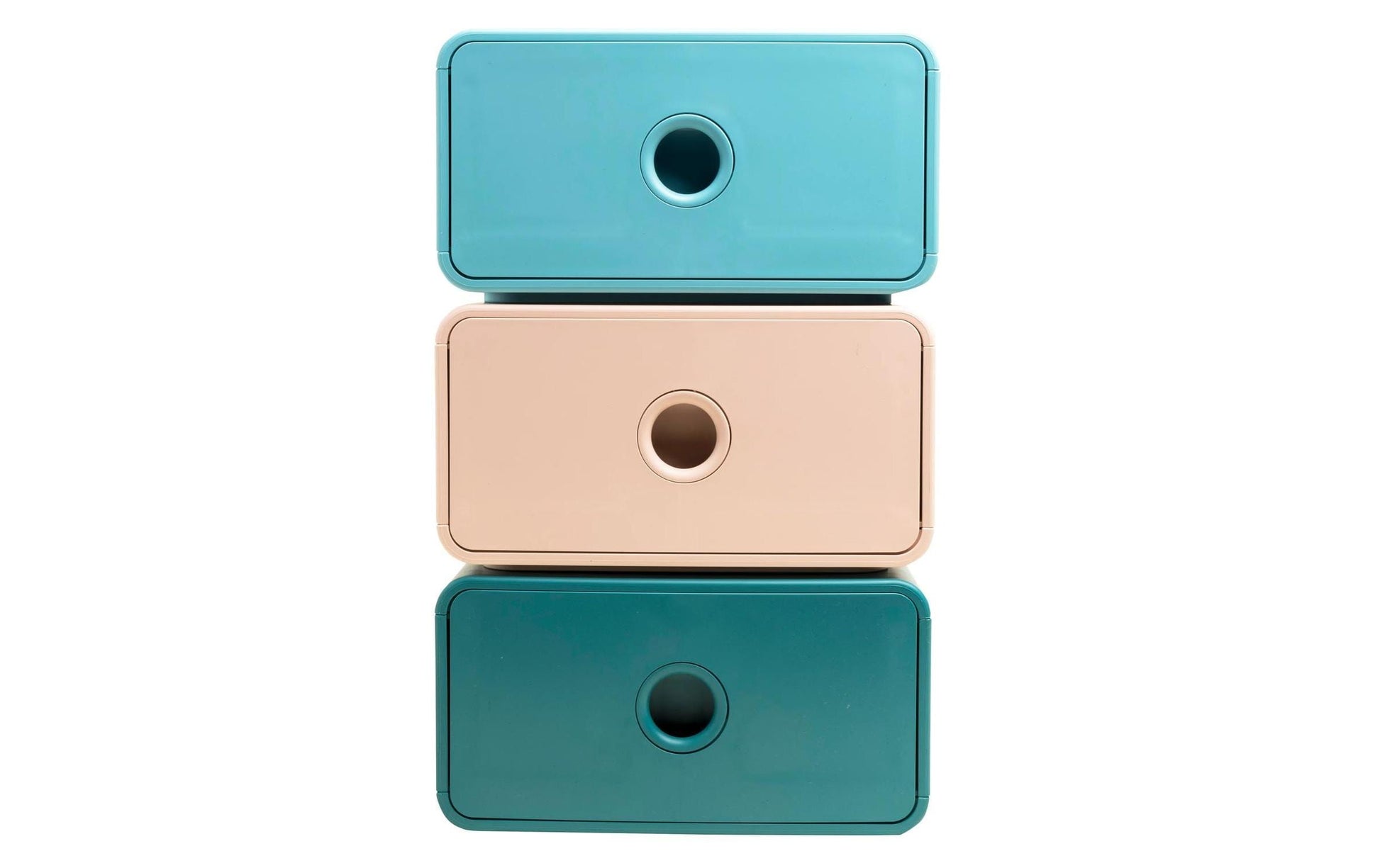 Exacompta SKANDI Schubladenelement – 1 Schublade, für A5+, stapelbar, rosa, Polystyrol (PS)