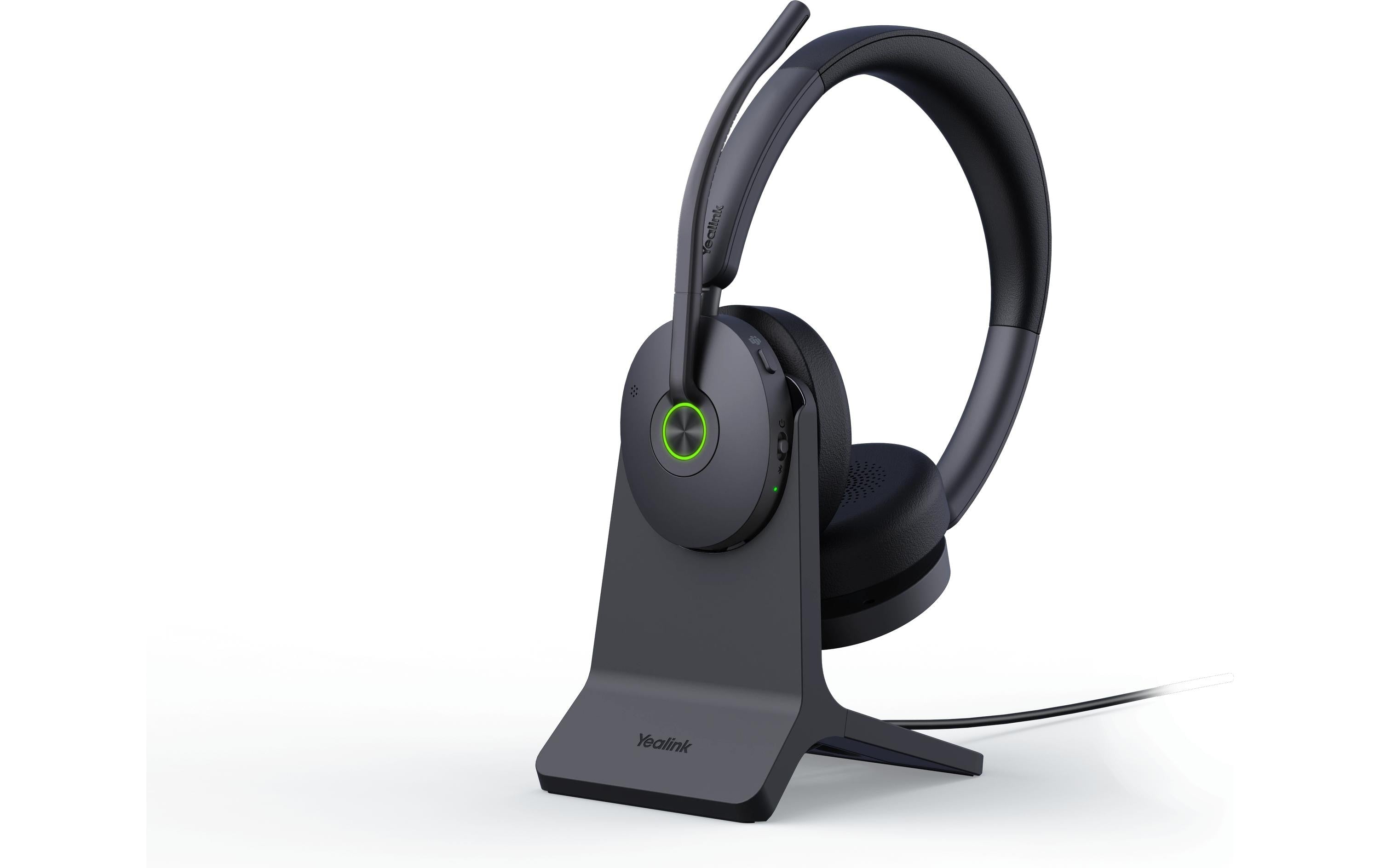 Yealink WH68 Hybrid Office-Headset – Over-Ear, Stereo, DECT, BT, mit Ladestation, Schwarz