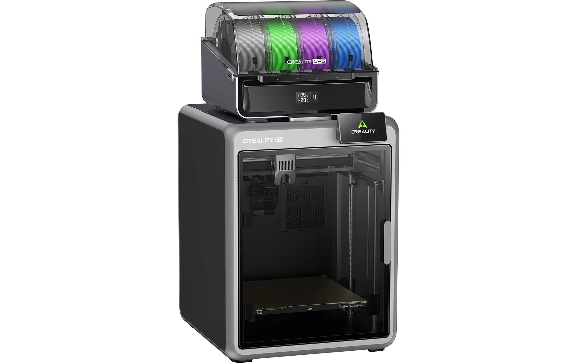 Creality 3D Creality K2 inkl. CFS – FDM-3D-Drucker, 260×260×260 mm, 1 Extruder, 0,10 mm