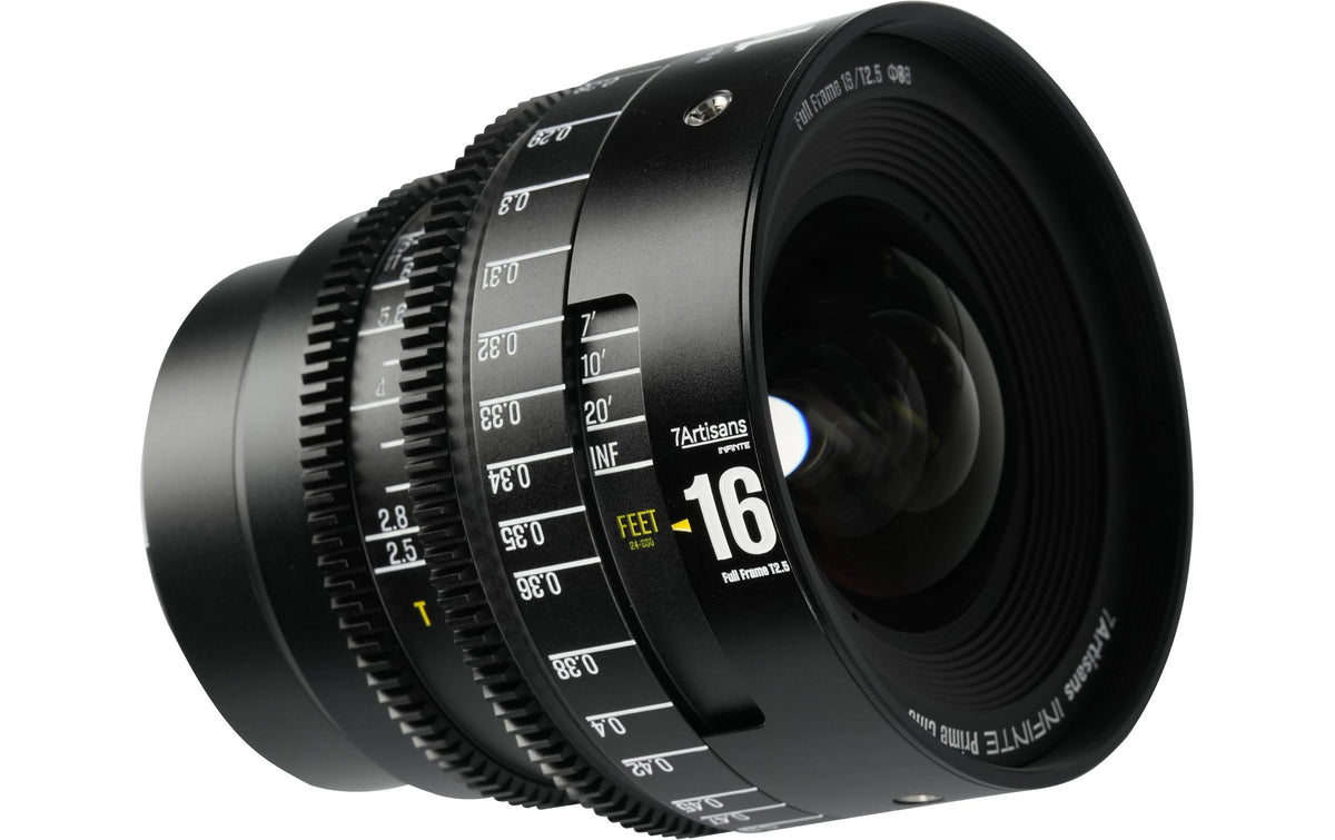 7Artisans 16T25B-EF INFINTE Kinoobjektiv – 16 mm T2,5 – EF-Bajonett – für Canon