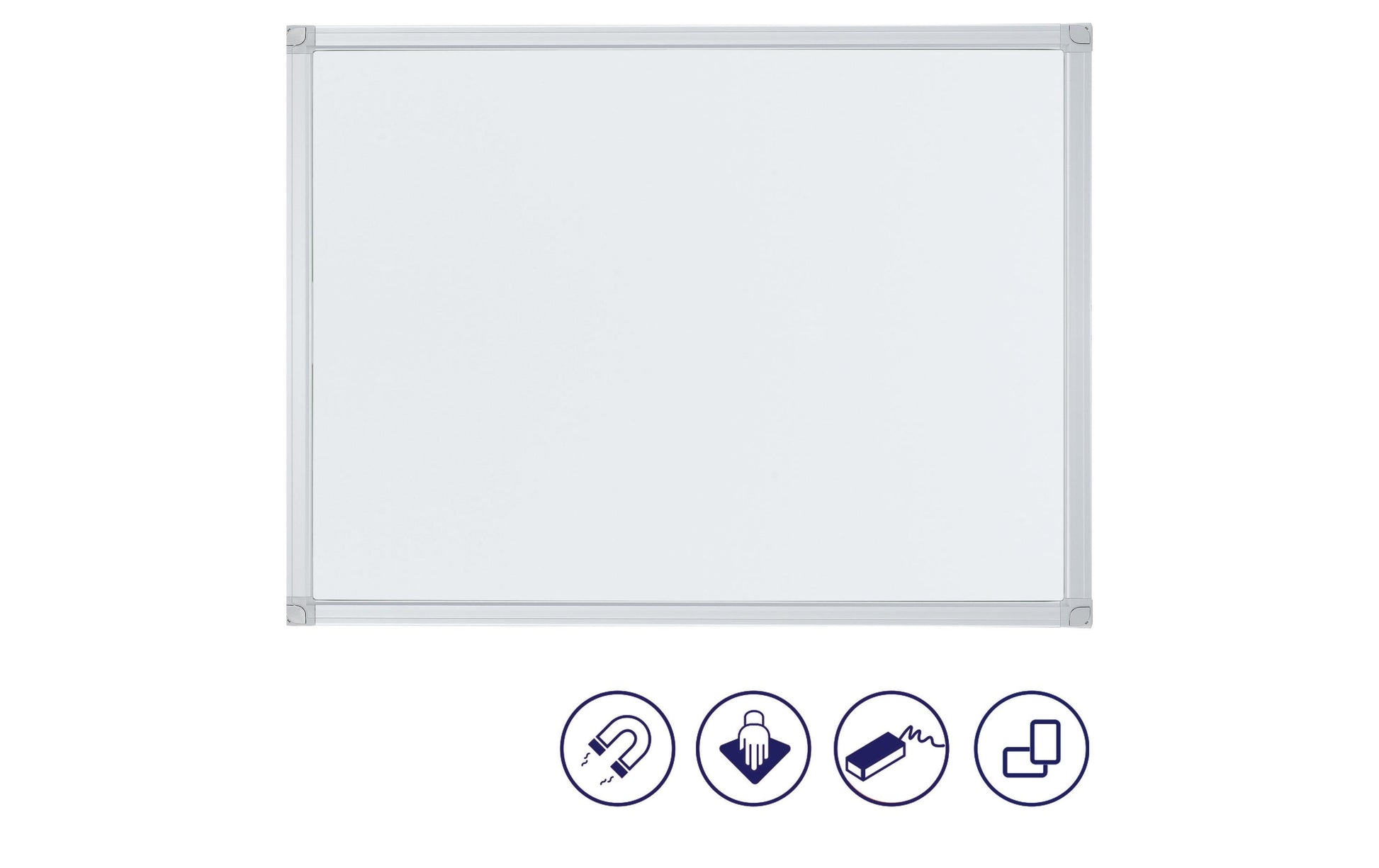 Franken Whiteboard – 200 × 100 cm, Emaille, magnetisch, Aluminiumrahmen, Wandmontage