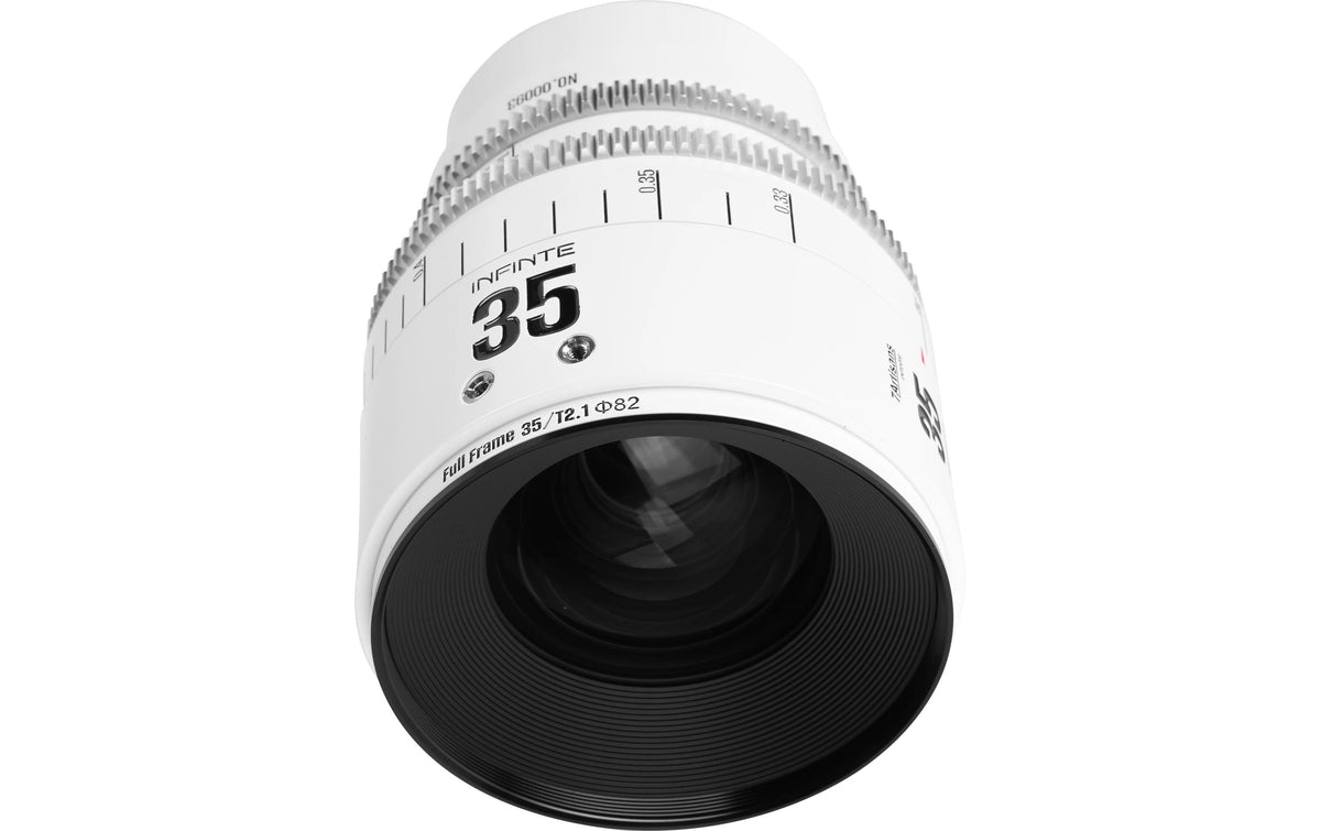 7Artisans 35T21W-EF INF Kinoobjektiv – 35 mm T2.1, EF-Bajonett, Vollformat, 82 mm Filter – für Canon – Weiss
