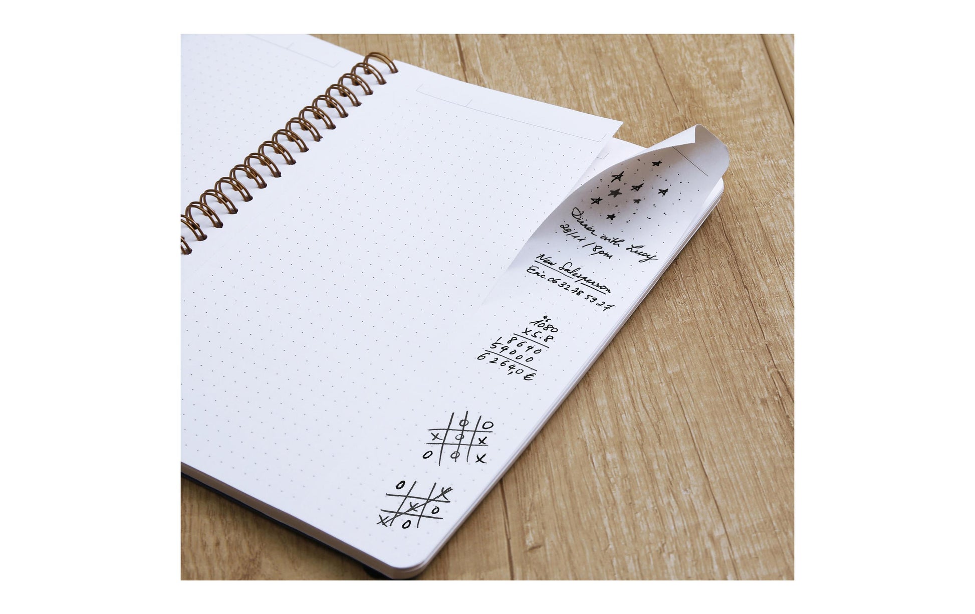 Clairefontaine Notizbuch – A5+ – 120 Seiten – 90 g/m² – Doppelspirale, perforiert, Einstecktasche, grün, PEFC