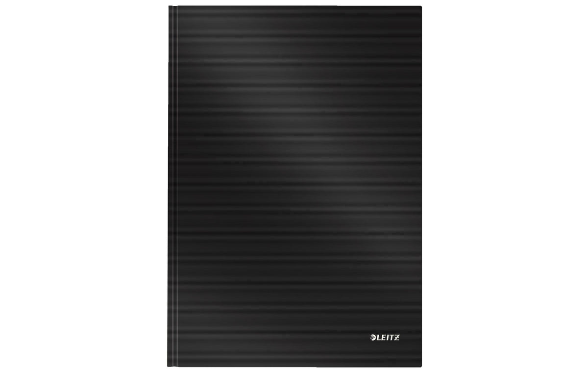 Leitz Notizbuch – A4 – kariert 5 mm – 80 Seiten – 90 g/m² – Hardcover, matt, schwarz