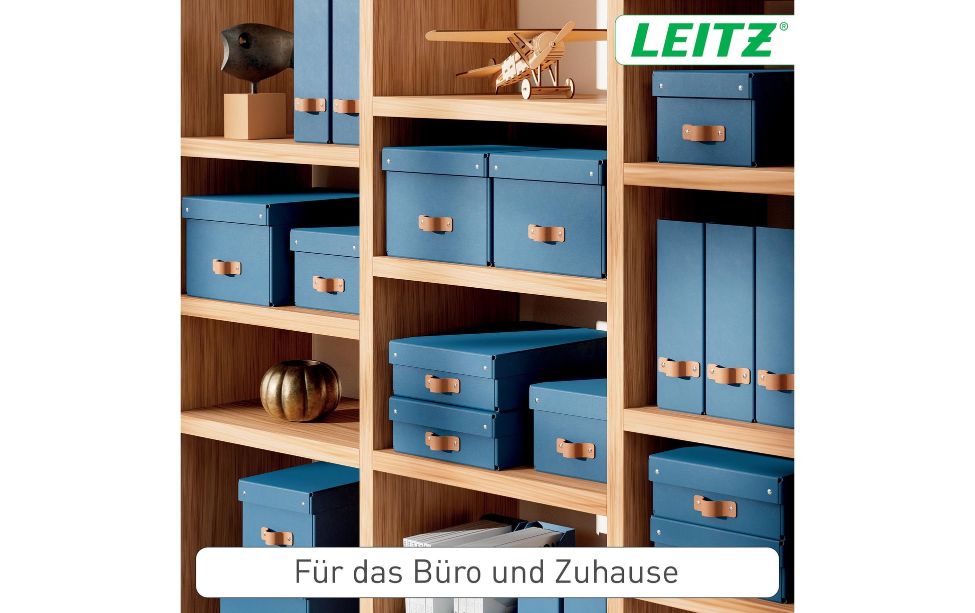 Leitz Puro A4 Stehsammler – 100 mm, stapelbar, nachtblau, Karton