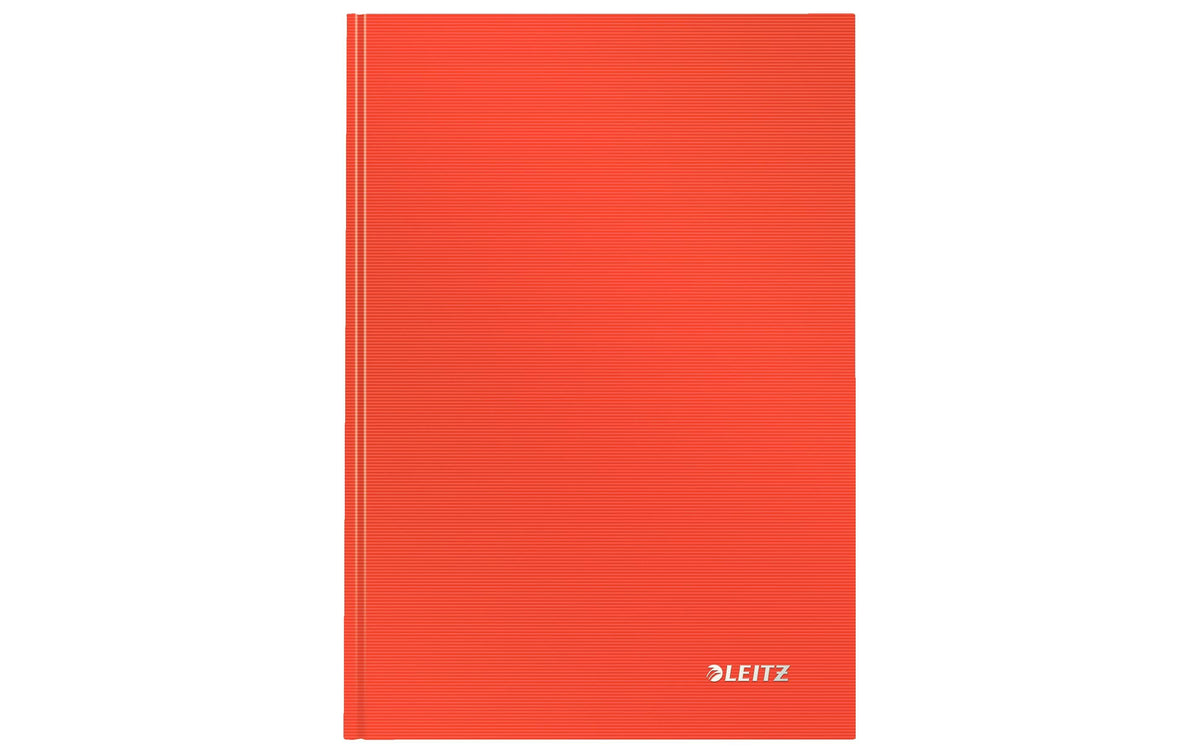 Leitz Notizbuch – A5 – kariert 5 mm – 80 Seiten – 90 g/m² – Hardcover, hellrot, FSC