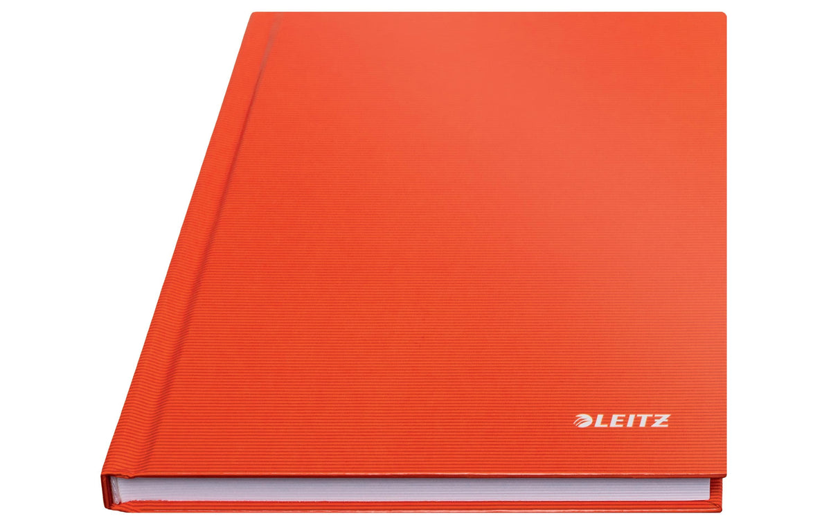 Leitz Notizbuch – A5 – kariert 5 mm – 80 Seiten – 90 g/m² – Hardcover, hellrot, FSC