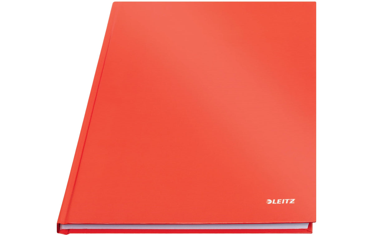 Leitz Notizbuch – A4 – kariert 5 mm – 80 Seiten – 90 g/m² – Hardcover, hellrot