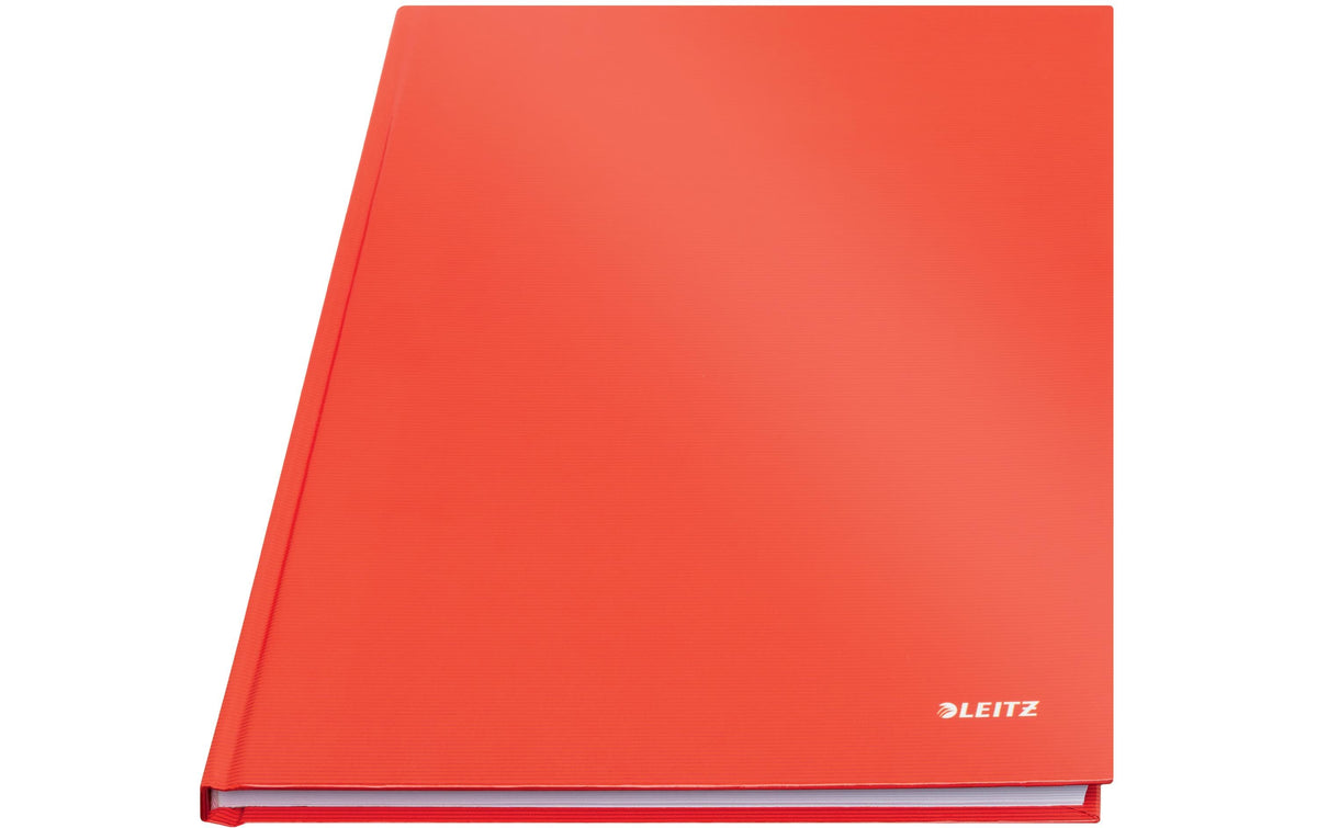 Leitz Notizbuch – A4 – kariert 5 mm – 80 Seiten – 90 g/m² – Hardcover, hellrot