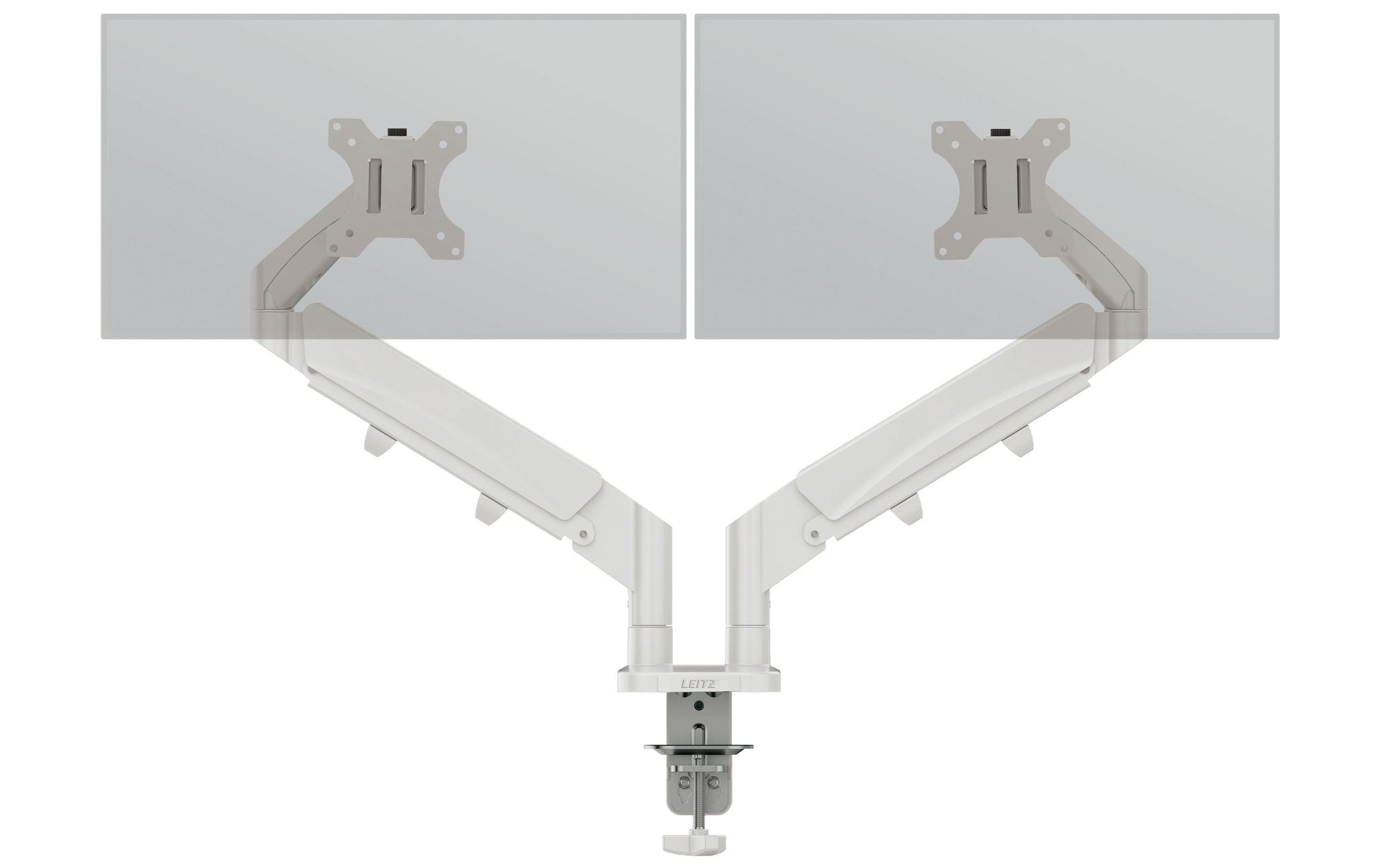 Leitz Ergo 65370085 – Monitorarm, Dual, bis 32", VESA 75 × 75/100 × 100 mm, 9 kg, grau