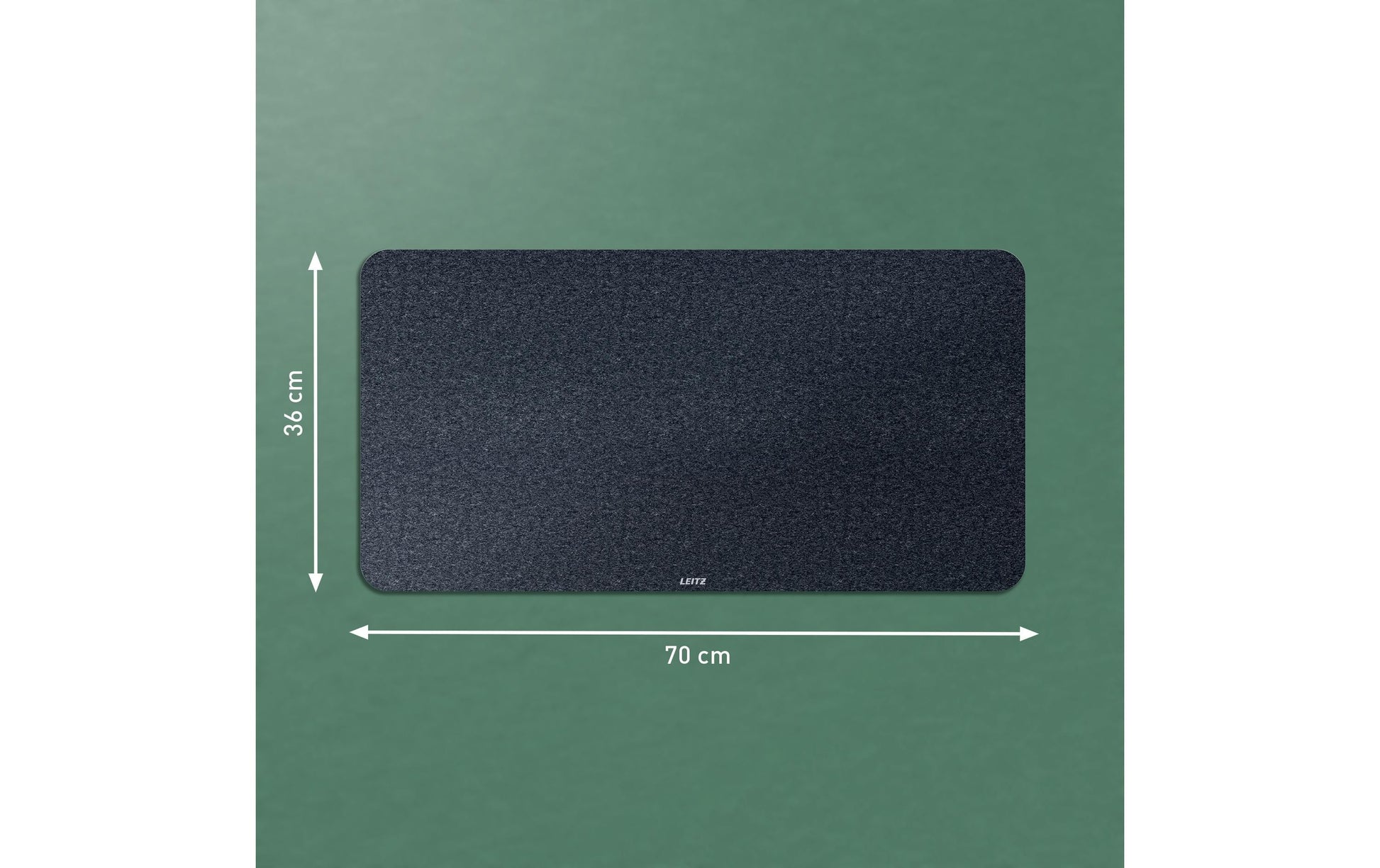 Leitz Schreibtischunterlage – 700 × 360 mm, Filz, Dunkelgrau
