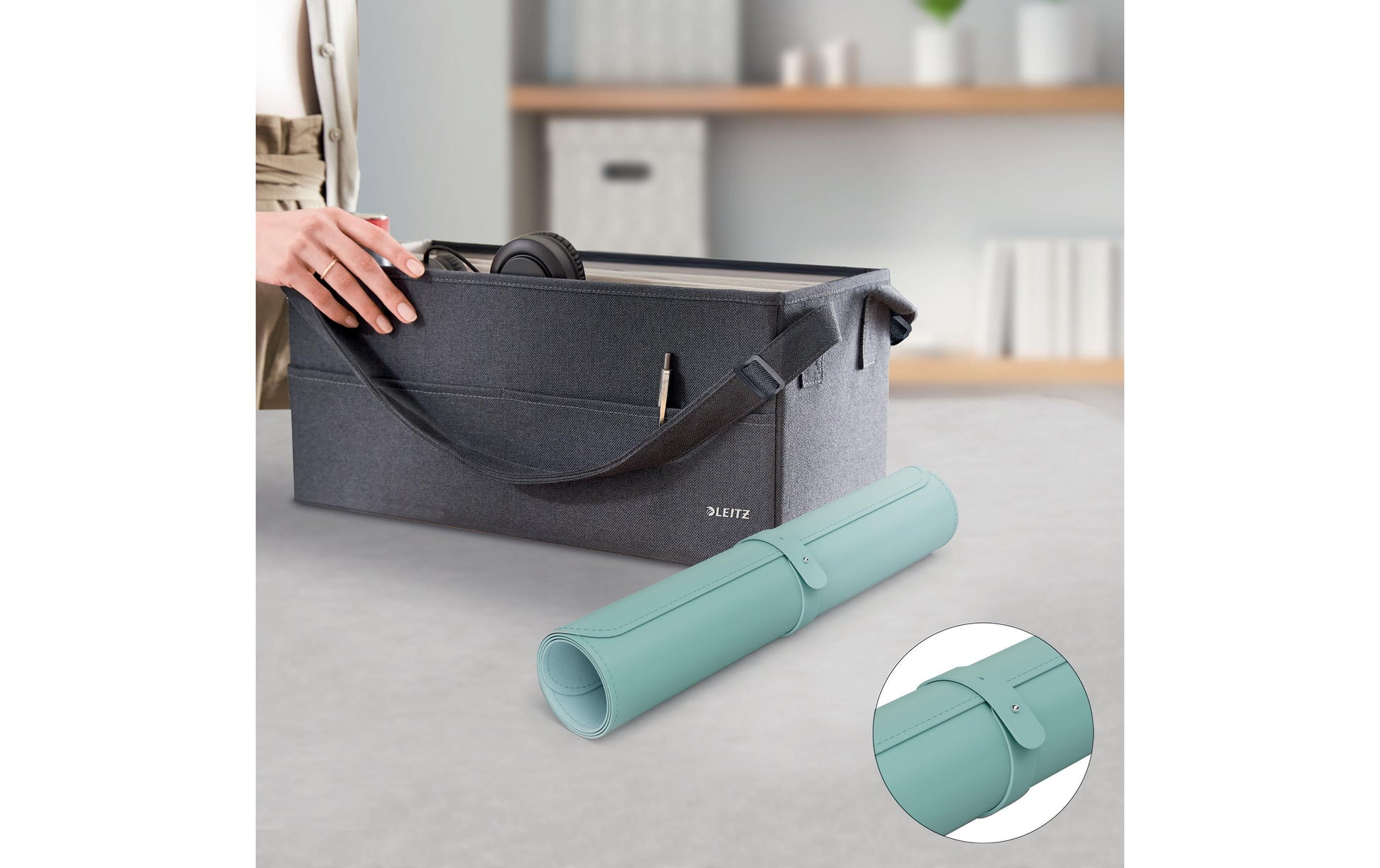 Leitz Schreibunterlage – Eisblau – 800 × 400 mm – Kunststoff