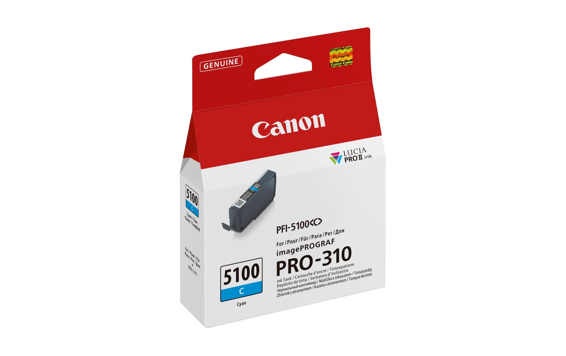 Canon Tintenpatrone PFI-5100 C, Cyan – für PFI-5100-Serie