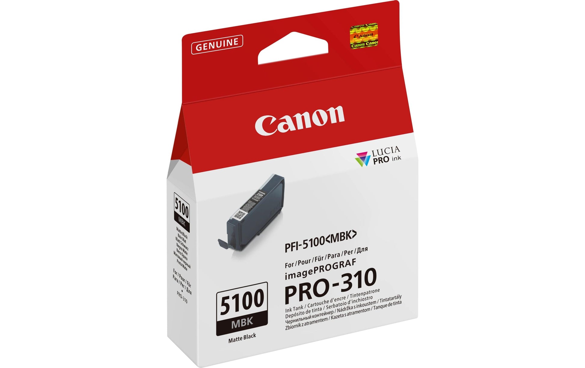 Canon Tintenpatrone PFI-5100 MBK, Schwarz, Original – für imagePROGRAF