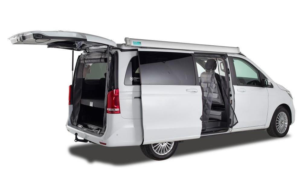 Van quito Vanquito – Hecknetz – feinmaschig, für Mercedes-Benz Viani/Vito/Marco Polo (Heckklappe, ab 2014) – schwarz