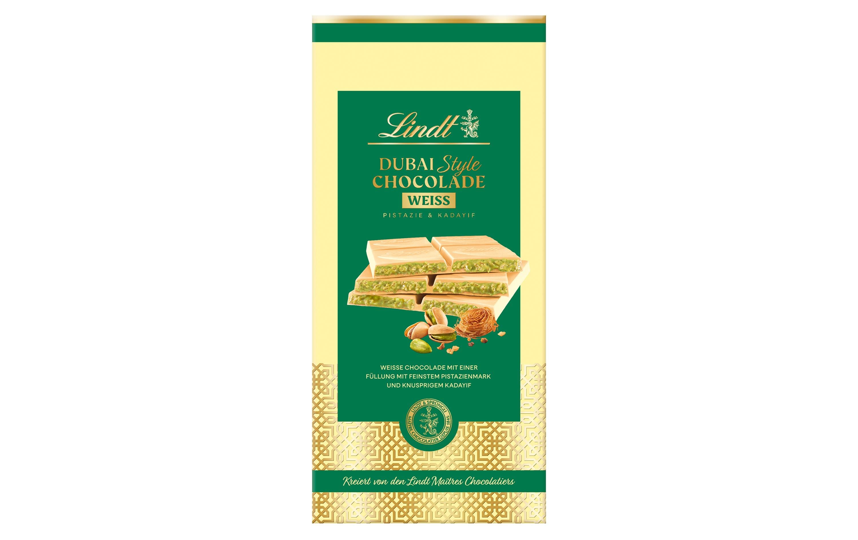 Lindt Dubai Style Schokolade – Pistazien- & Kadayif-Füllung – 150 g