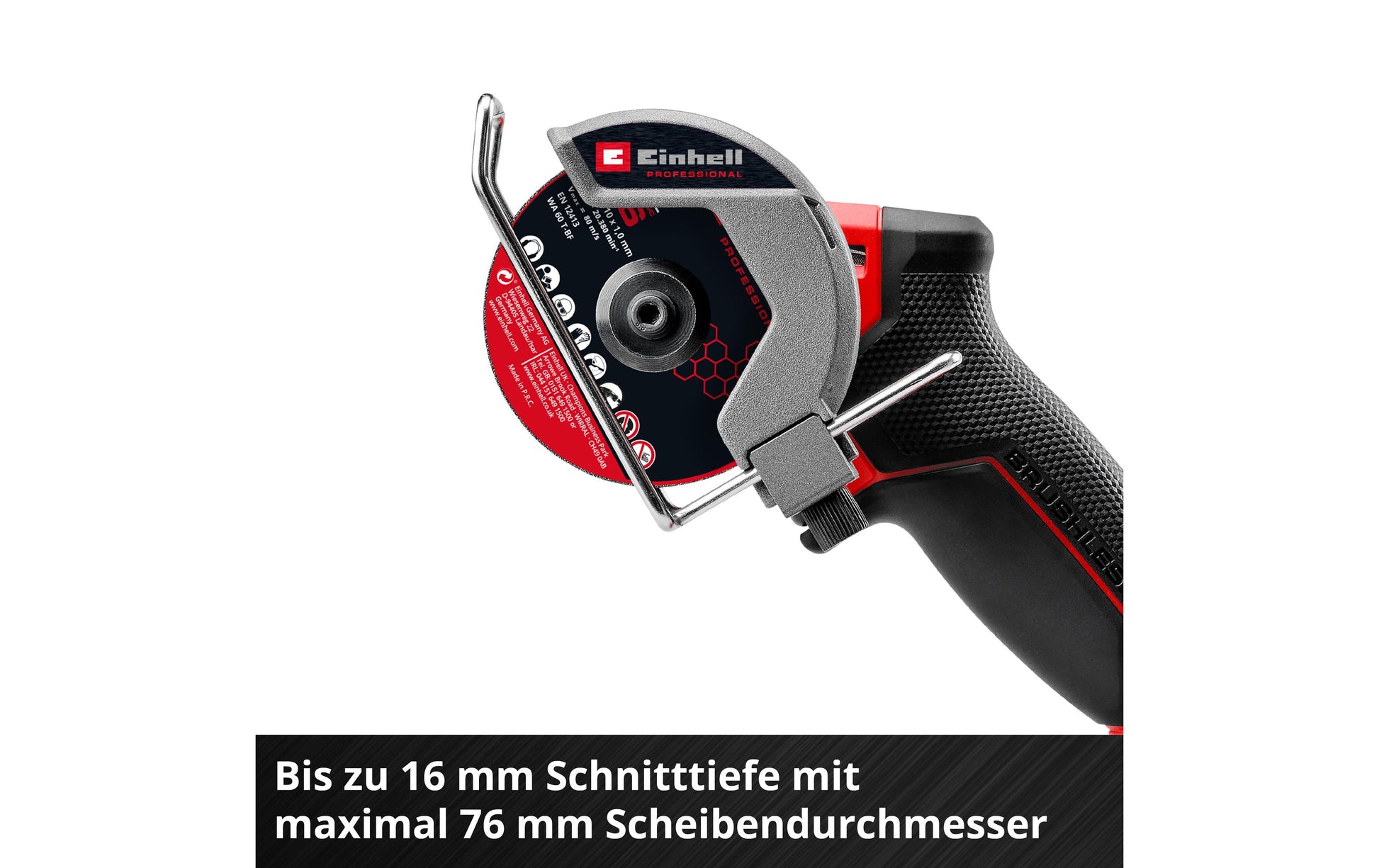Einhell Trennschleifer TP-CO 18/76-C – 18 V (Power X-Change) – Ø 76 mm – Solo – Drehzahlregulierung