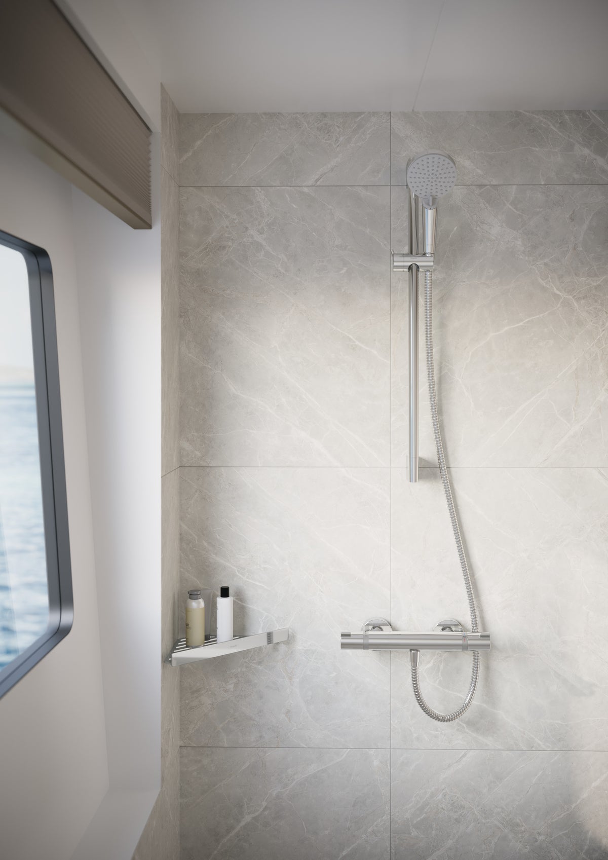 Hansgrohe Seifenhalter (Wand) AddStoris Q – Metall, 30,5×14,8×2,6 cm, Chrom