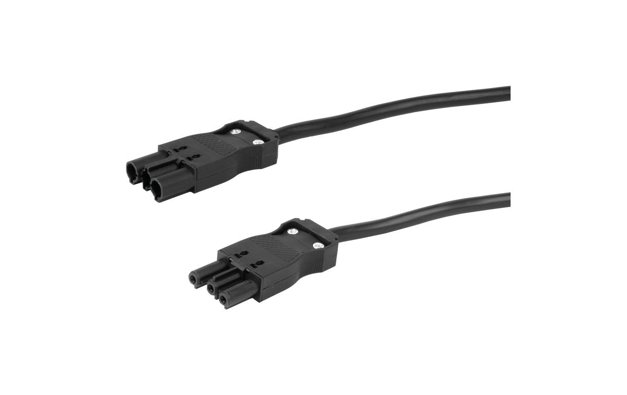 Steffen Verlängerungskabel, GST18I3–GST18I3, 0,5 m, IP20, 1,5 mm² – Schwarz