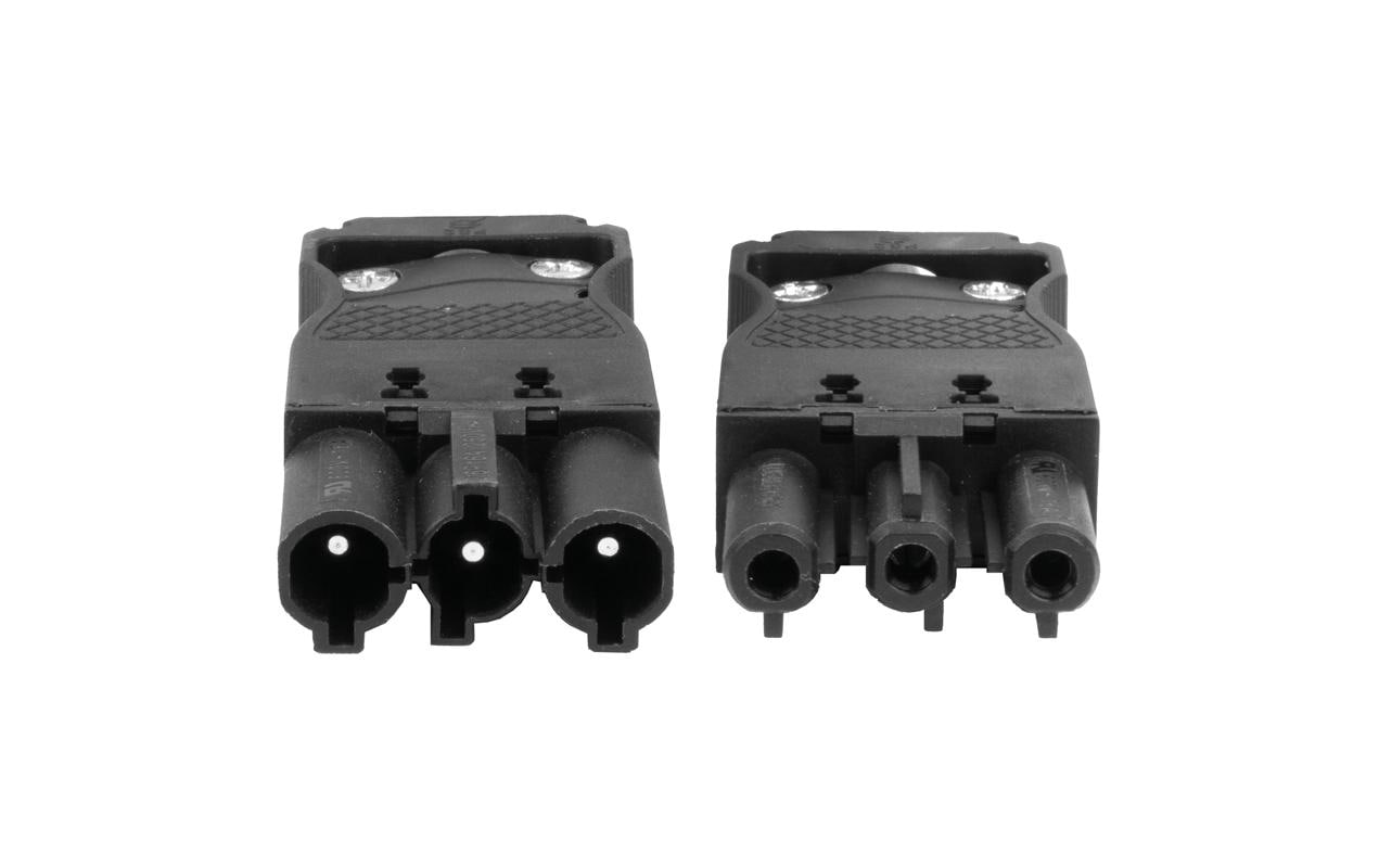 Steffen Verlängerungskabel, GST18I3–GST18I3, 0,5 m, IP20, 1,5 mm² – Schwarz