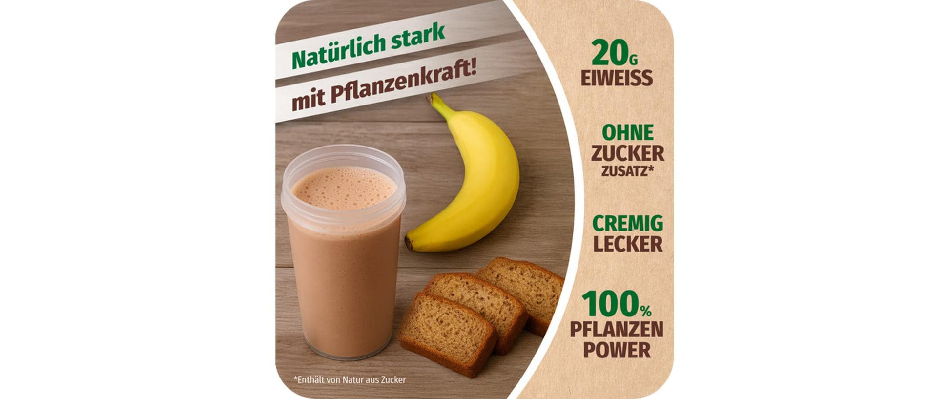 ALL STARS Fitness Products All Stars Proteinpulver Banane – glutenfrei, vegan – 300 g