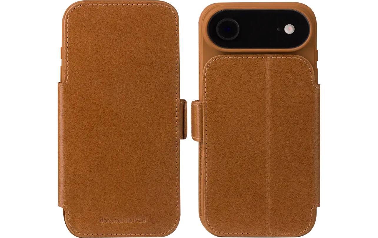 dbramante1928 Wallethülle – für Apple iPhone 17 Air, mit Ständer, 3 Kartenfächer, Recycling-Kunststoff, Beige