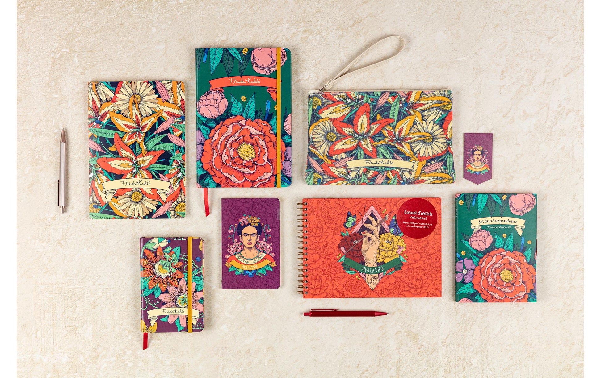 Clairefontaine Notizbuch – A6 – blanko – 160 Seiten – 90 g/m² – Hardcover, Lesezeichen – mehrfarbig, PEFC