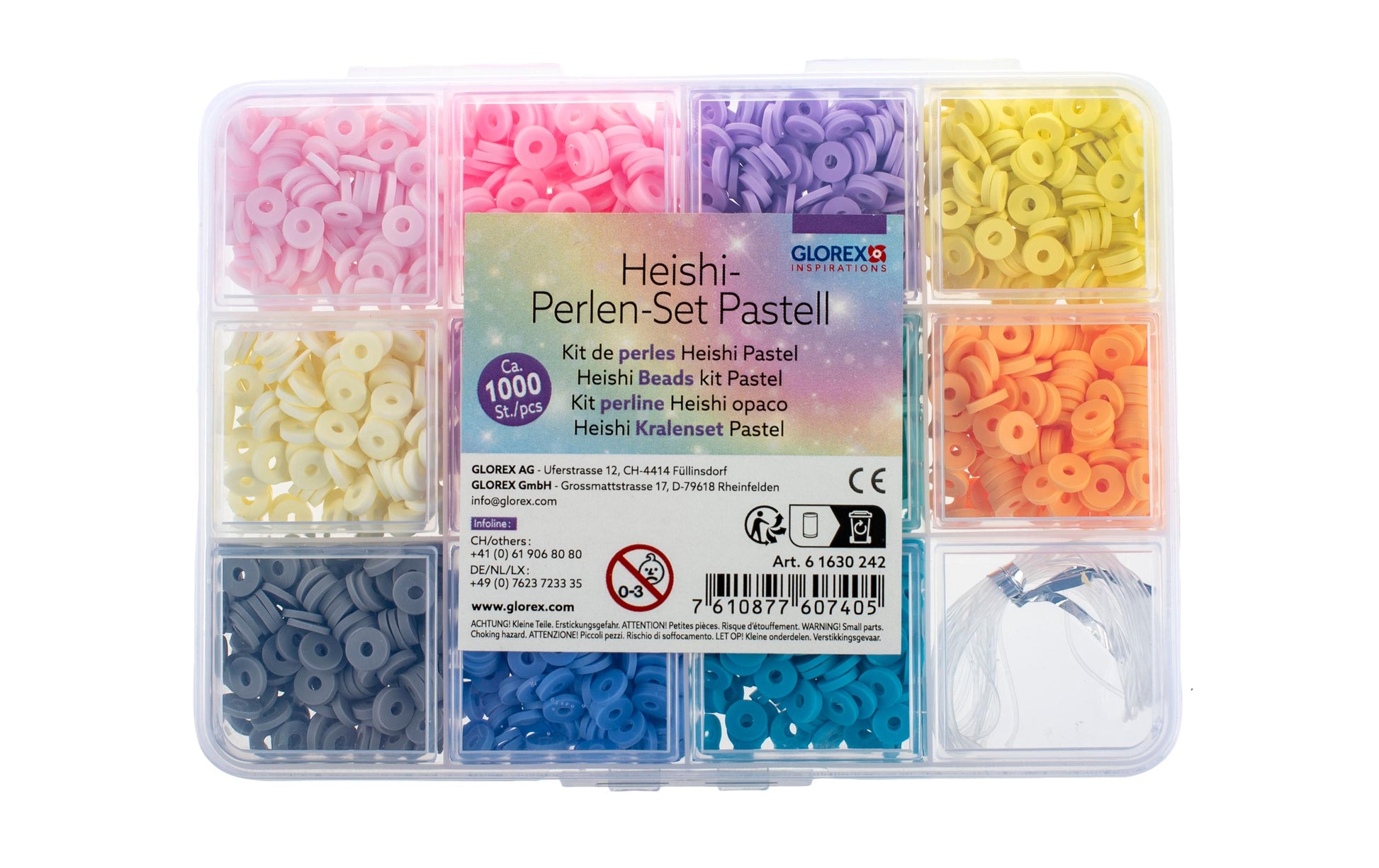 Glorex Perlenset, Acryl – mehrfarbig – 1'000 Stk.