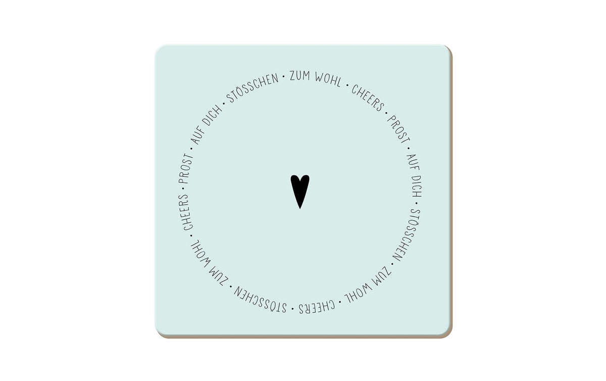 Grafik-werkstatt Grafik Werkstatt Korkuntersetzer – 9,5 × 9,5 cm, Kork, Grün, rutschfest