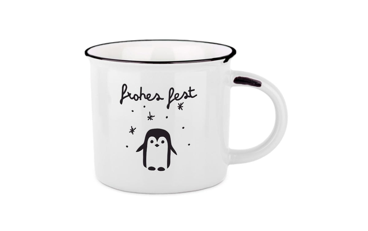 Grafik-werkstatt Vintage Tasse – 400 ml, Keramik, Weiss, spülmaschinenfest, mikrowellengeeignet