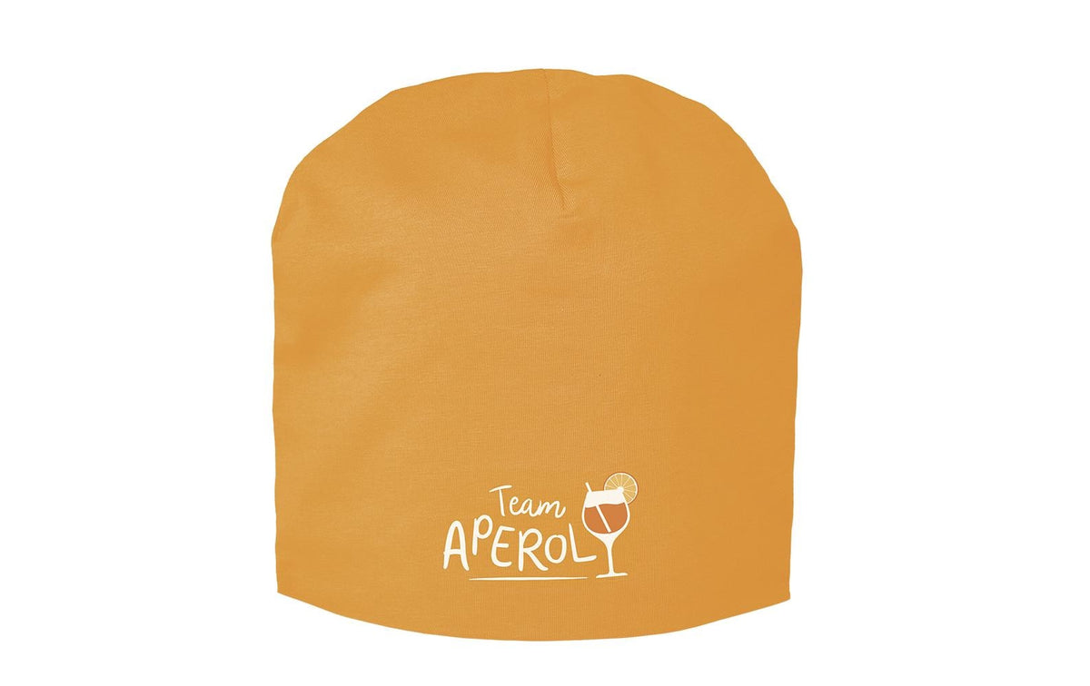 Grafik-werkstatt Mütze (in der Tüte) – Team Aperol – gelb