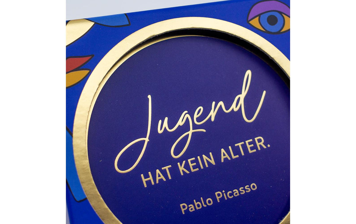Grafik-werkstatt Grafik Werkstatt Korkuntersetzer Schachtel Pablo Picasso – Violett, 6 Stk.