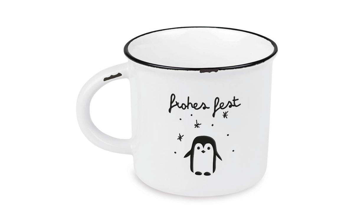 Grafik-werkstatt Vintage Tasse – 400 ml, Keramik, Weiss, spülmaschinenfest, mikrowellengeeignet