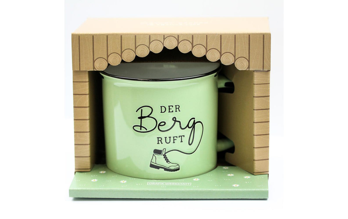Grafik-werkstatt Tasse – 400 ml, Keramik, Grün, spülmaschinenfest, mikrowellengeeignet