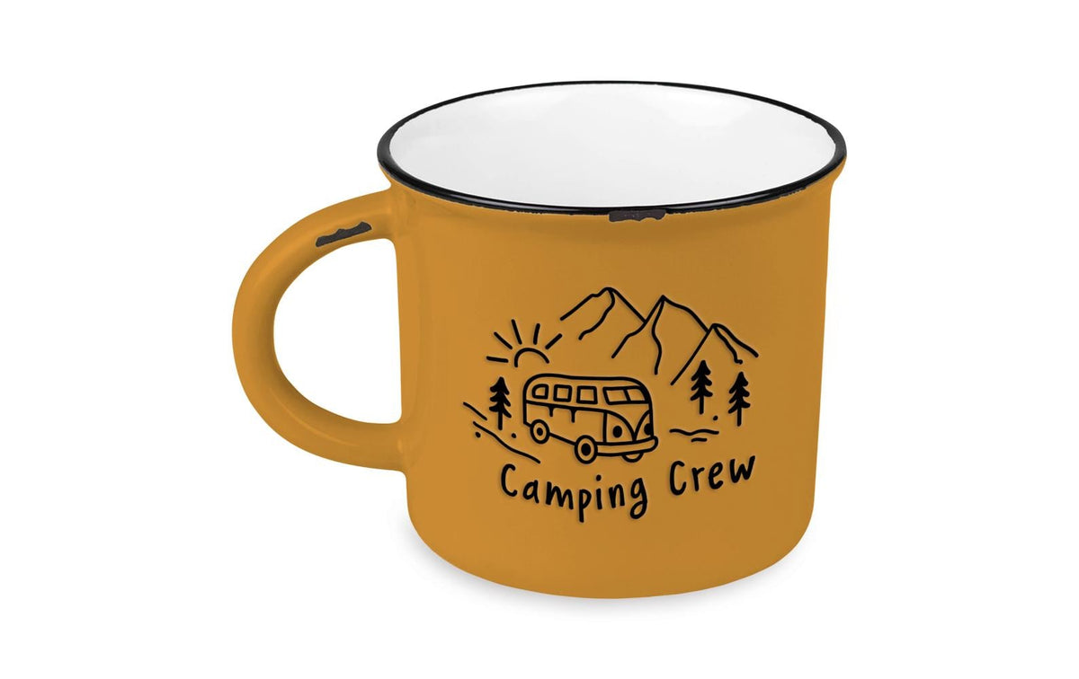 Grafik-werkstatt Vintage Tasse – 400 ml, Keramik, Orange, spülmaschinenfest, mikrowellengeeignet