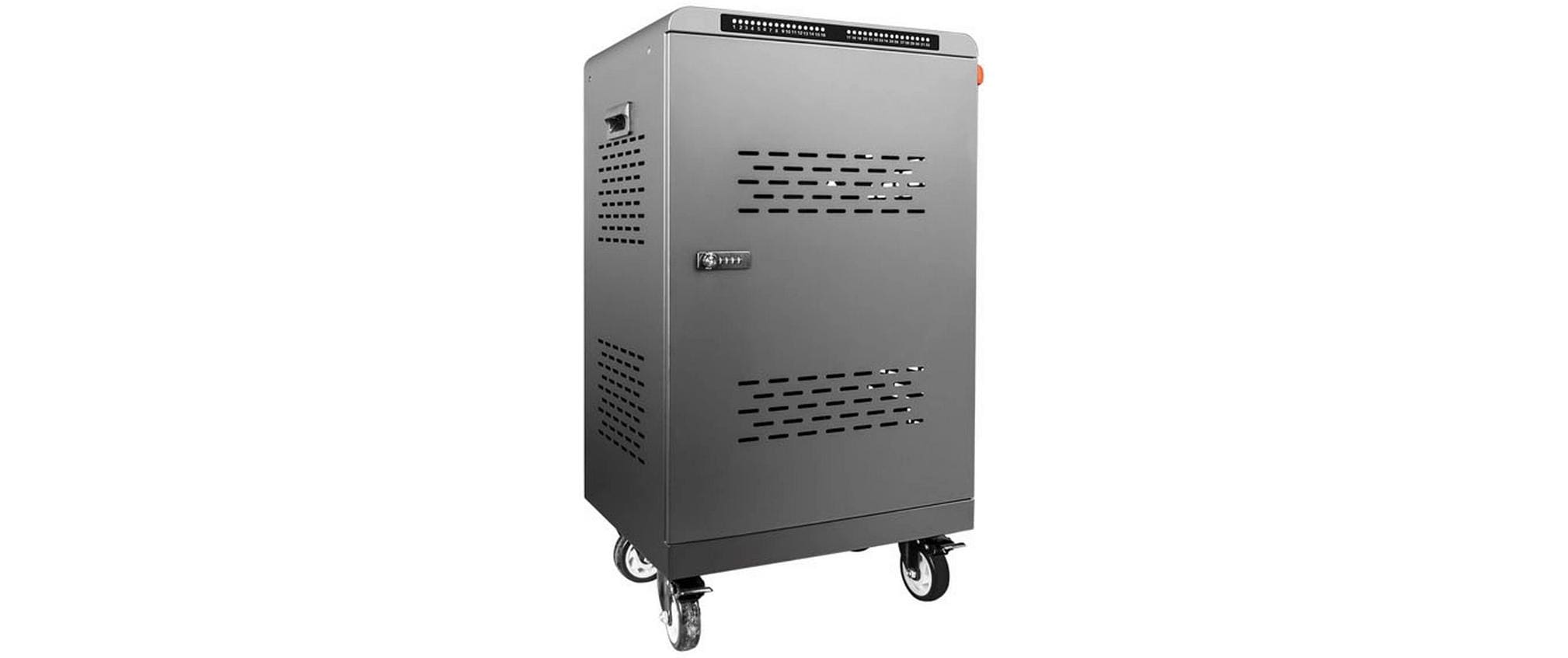 LMP Gerätewagen – für 32 Geräte – USB-C-Ladestation, abschliessbar – Schwarz