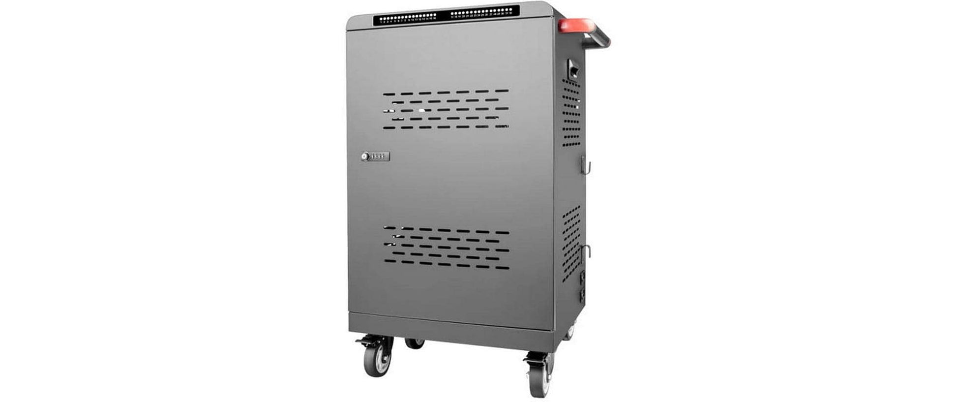 LMP Gerätewagen – für 32 Geräte – USB-C-Ladestation, abschliessbar – Schwarz