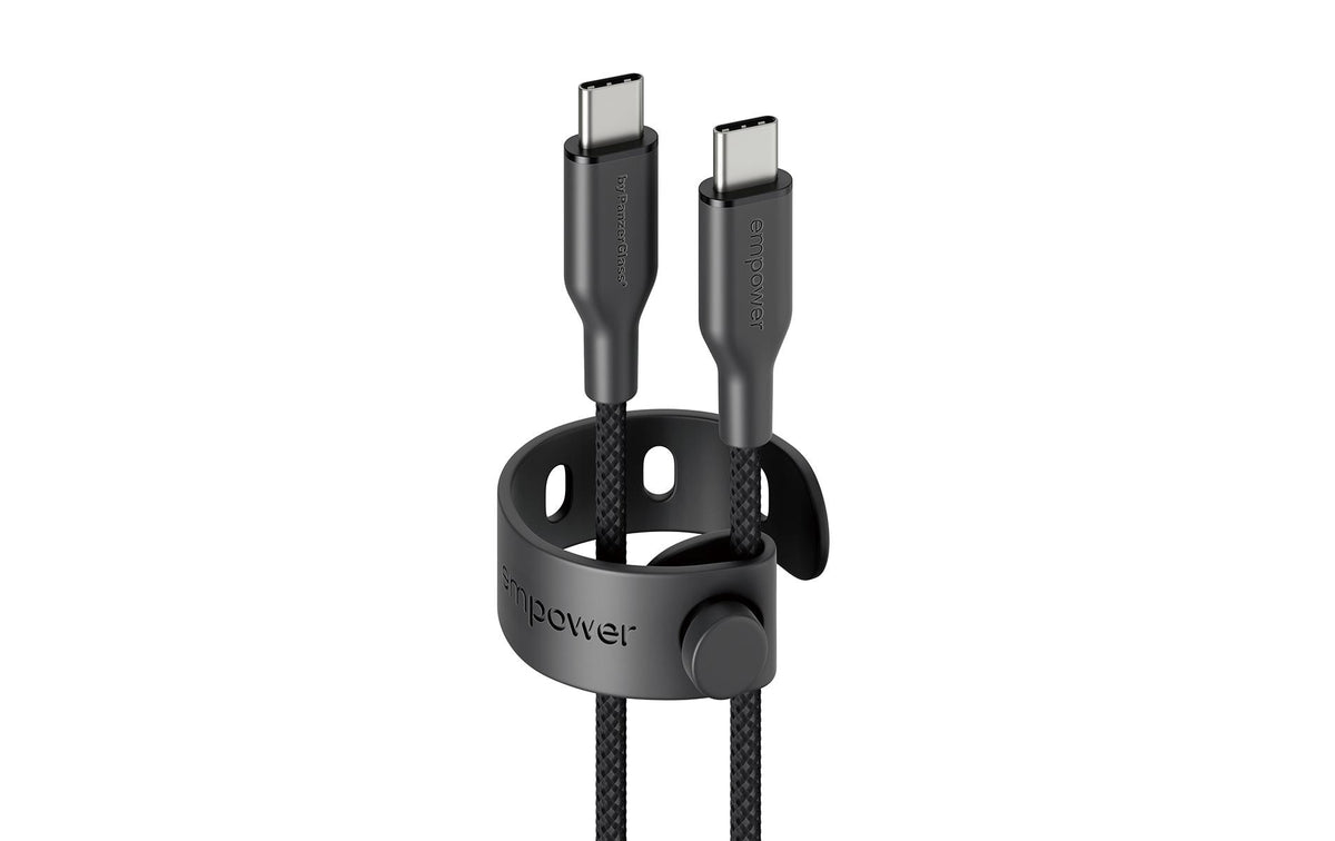 PanzerGlass USB-C auf USB-C Kabel – USB 2.0 (480 Mbit/s) – 2 m – PD 60 W – Schwarz