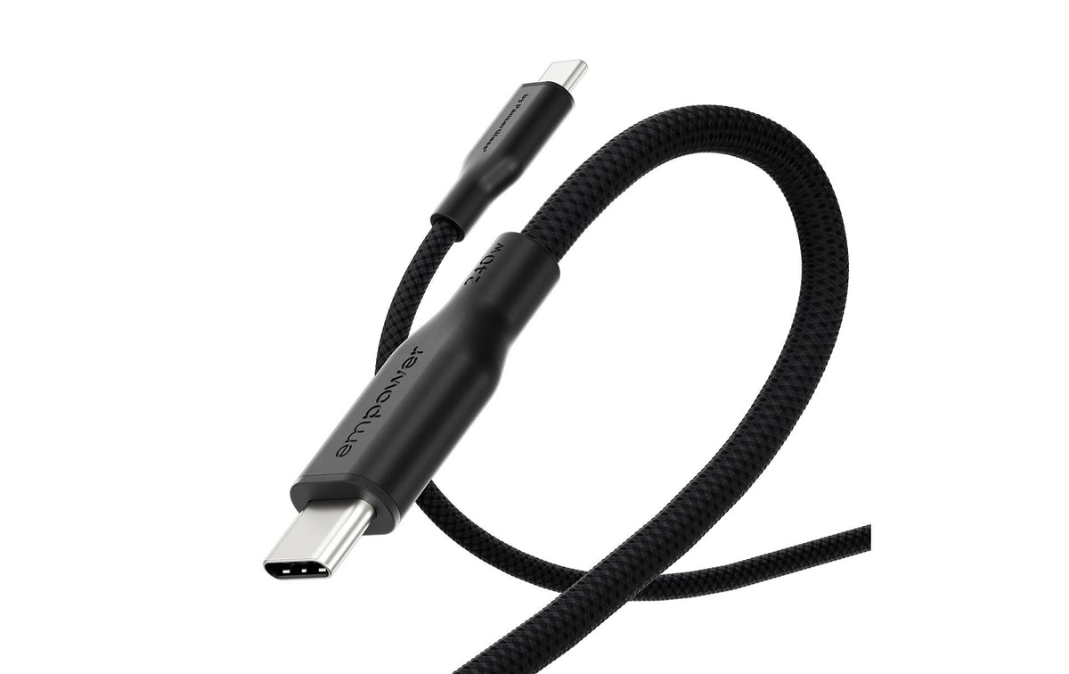 PanzerGlass USB-C auf USB-C Kabel – USB 2.0 (480 Mbit/s) – 1,2 m – PD 240 W – Schwarz