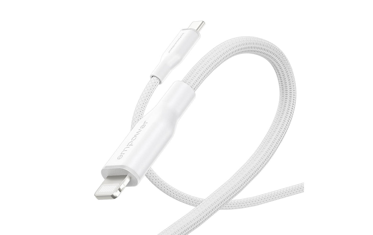 PanzerGlass Daten- & Ladekabel – USB-C auf Lightning 1,2 m, MFi zertifiziert, PD 60 W, Weiss – für iPhone/iPad