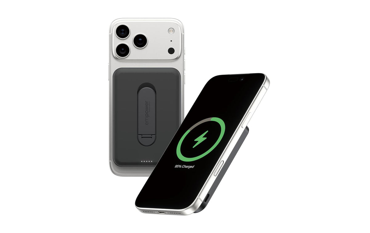 PanzerGlass MagSafe Powerbank 5000 mAh, PD 20 W, 1× USB-C, mit Ständer, Schwarz
