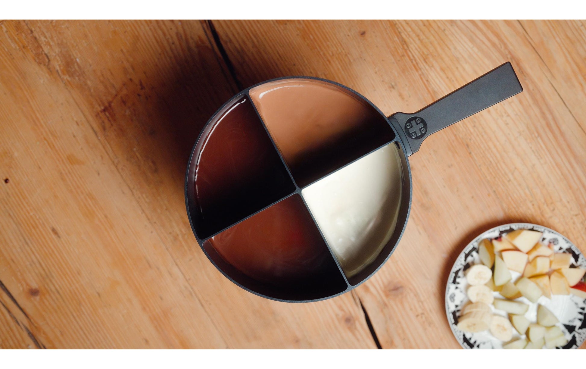 4Fondue Caquelon – Ø 25 cm, Gusseisen, für Käsefondue, Induktion, Rot
