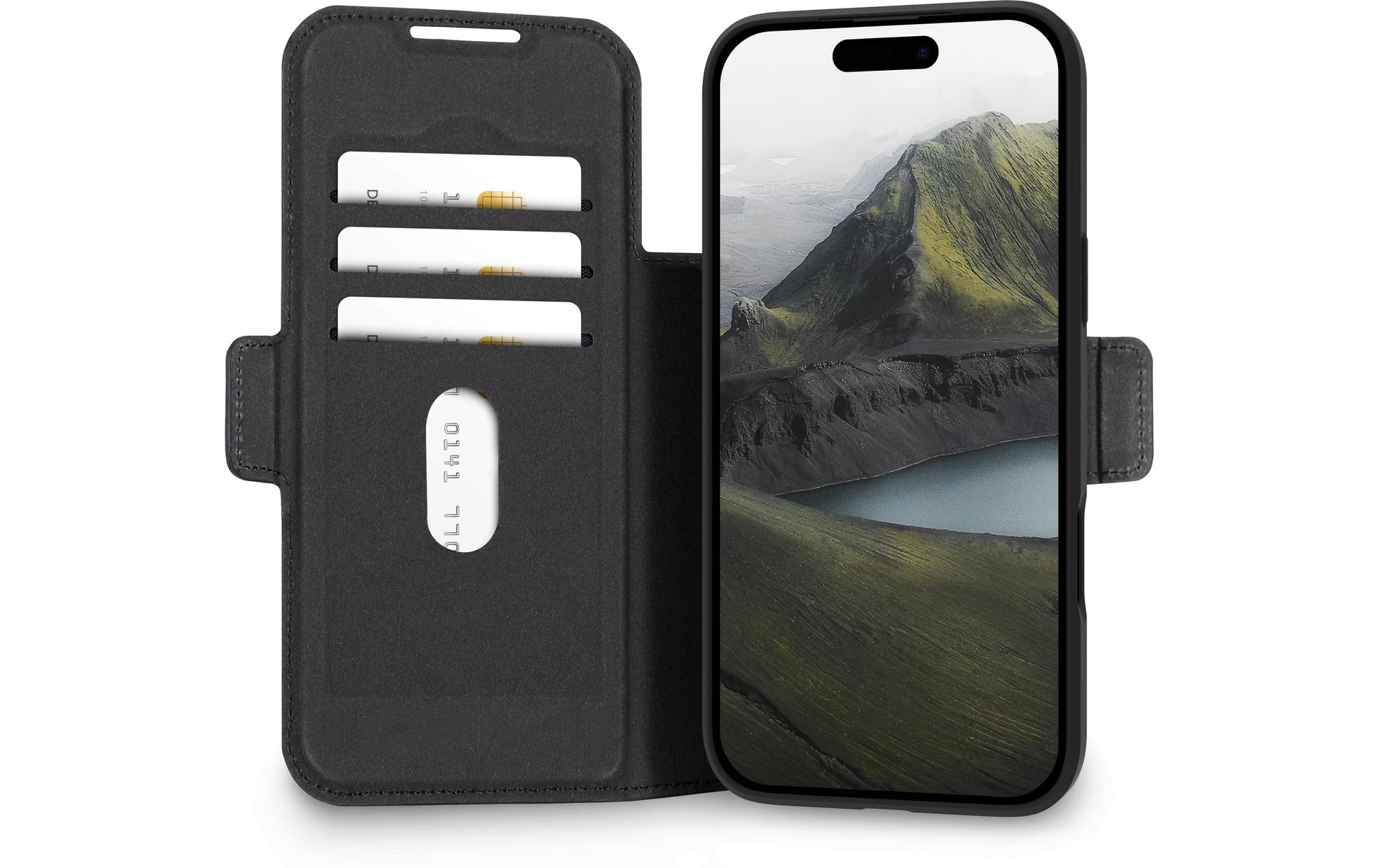 dbramante1928 Oslo Pro Wallethülle – für Apple iPhone 17 Pro Max, 3 Kartenfächer, PU+Kunststoff, Schwarz