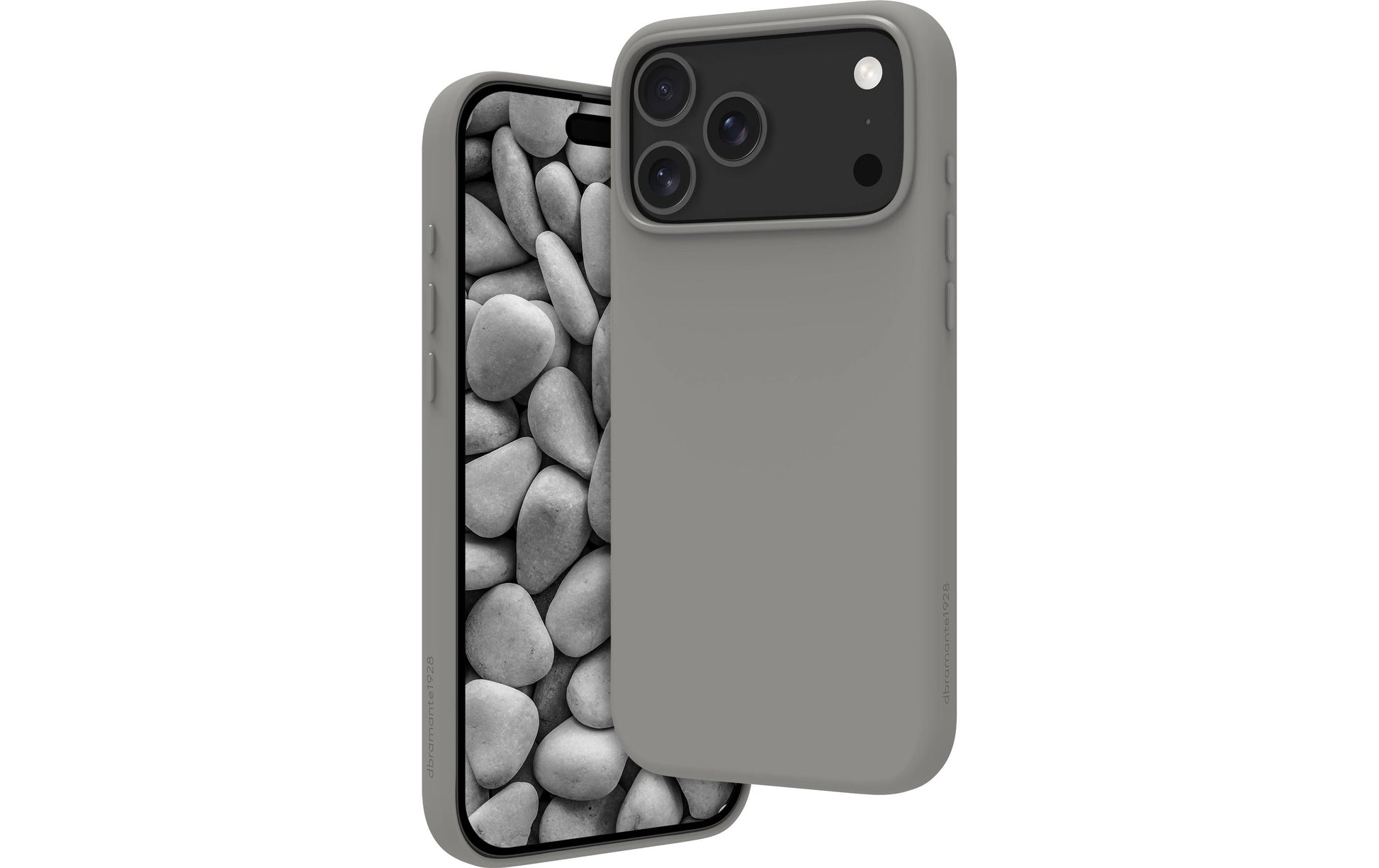 dbramante1928 Roskilde MS ICON Backcover – für Apple iPhone 17 Pro Max, MagSafe, Kunststoff, Grau, River Stone
