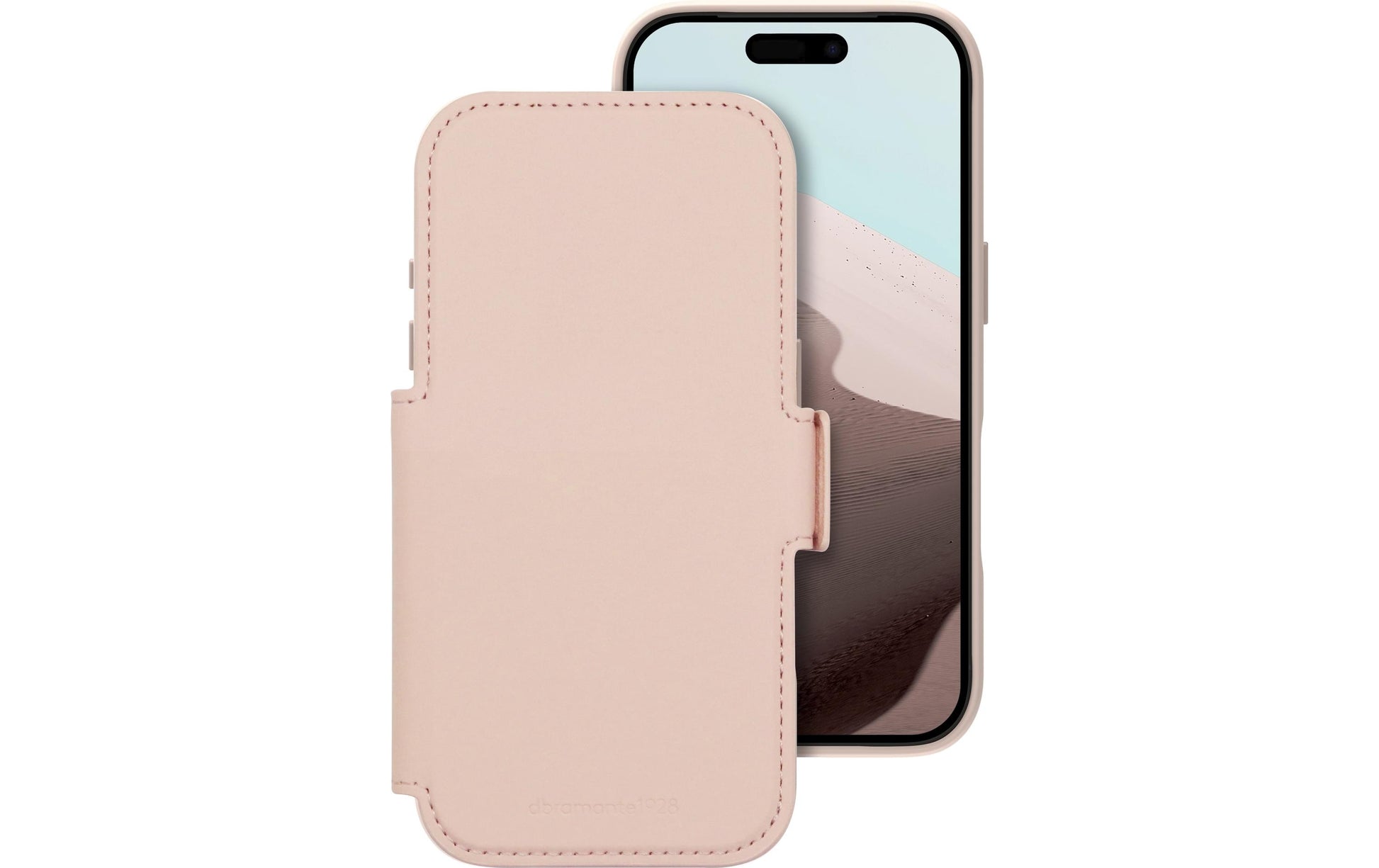 dbramante1928 Lynge MS ICON Wallethülle – für Apple iPhone 17 Pro, 3 Kartenfächer, Kunststoff, Pink Sand