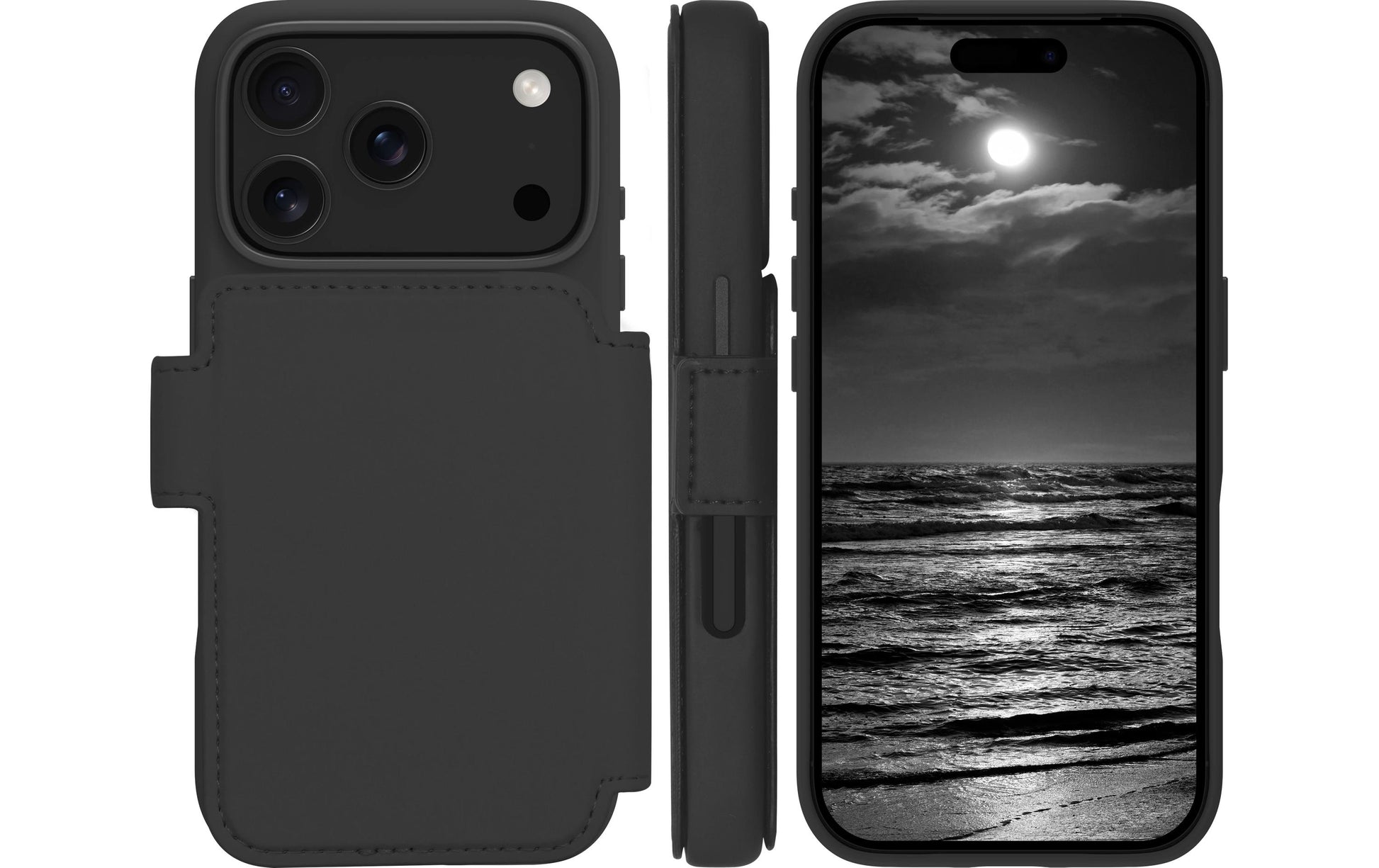 dbramante1928 Lynge MS ICON Folio – für Apple iPhone 17 Pro – MagSafe, 3 Kartenfächer, Kunststoff, schwarz
