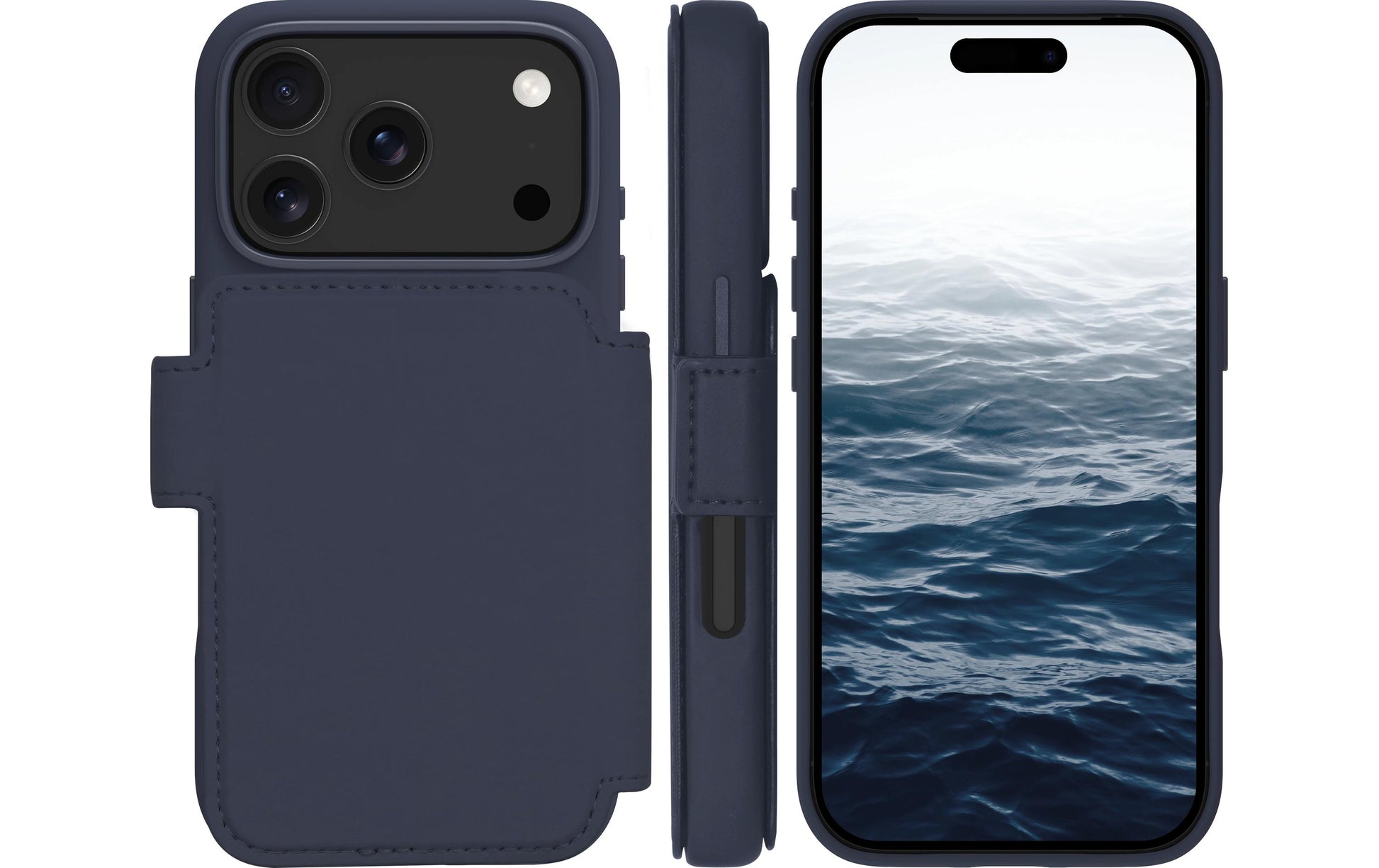 dbramante1928 Lynge MS ICON Wallethülle – für Apple iPhone 17 Pro, 3 Kartenfächer, Kunststoff, Deep Water