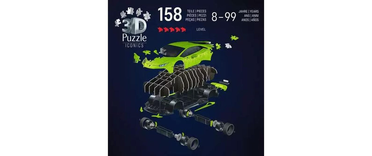 Ravensburger Iconics Lamborghini Huracán EVO-Grün – Knobelbox, ab 8 Jahren, mehrsprachig