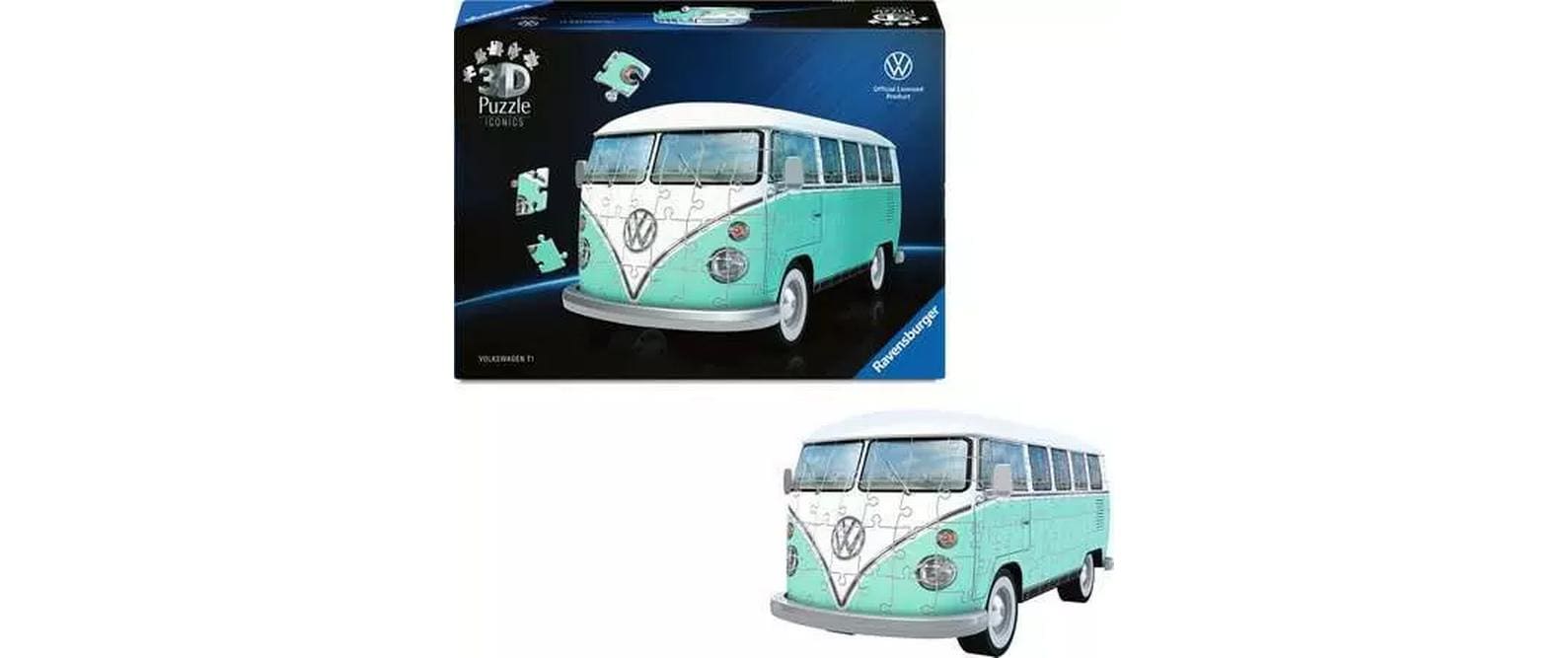 Ravensburger Iconics 3D Puzzle Volkswagen T1 – 162 Teile – 30 × 14 × 14,5 cm – ab 8 Jahren
