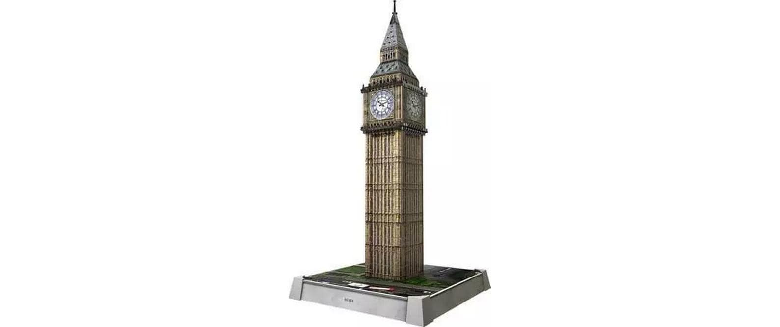 Ravensburger 3D Puzzle Iconics Big Ben – mit Licht – 216 Teile – 20,9 × 20,9 × 44 cm – ab 8 Jahren – FSC